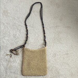 Chic Woven Crossbody Bag in Tan
